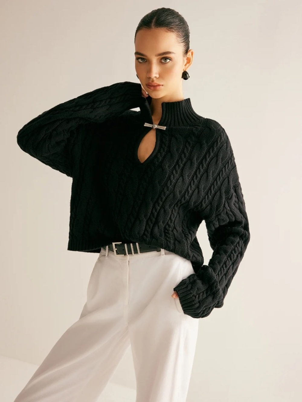 Black Knit Sweater (Size XL)